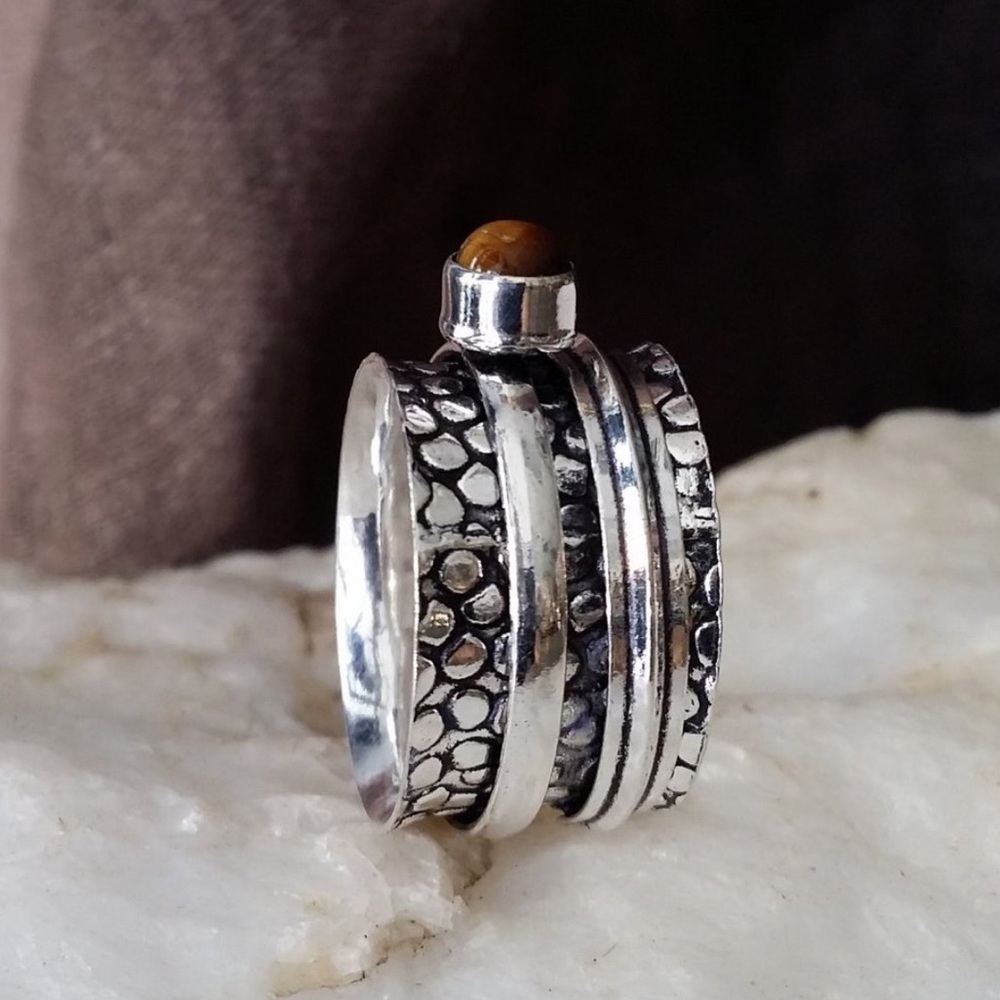 NWOT Artisan Tiger Eye Sterling Silver Ring - Picture 14 of 15